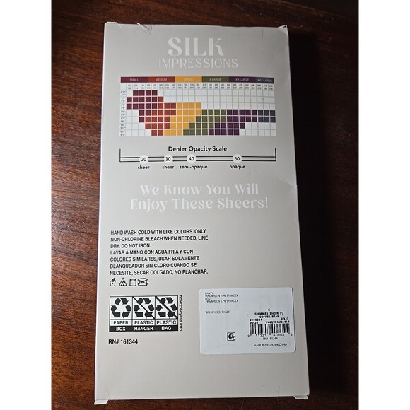 Silk Impressions Shimmer Sheer 20 Denier Coffee Bean Size Small, 2 Pair - Picture 2 of 2
